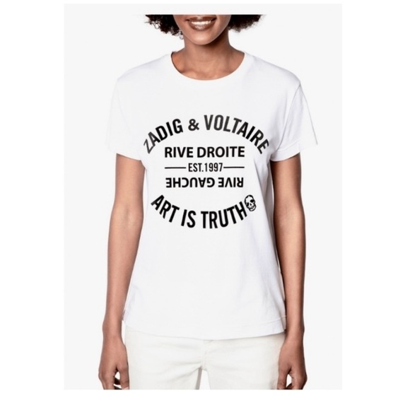 Zadig & Voltaire Skinny Blasson Tee- S,M,L - Picture 4 of 9